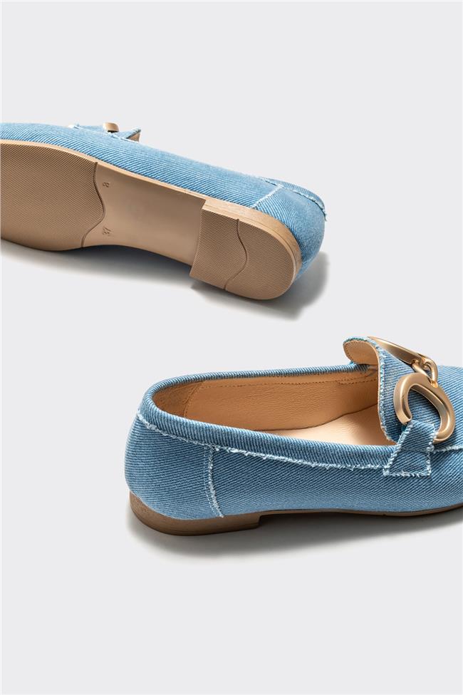 Mavi Deri Kadın Loafer