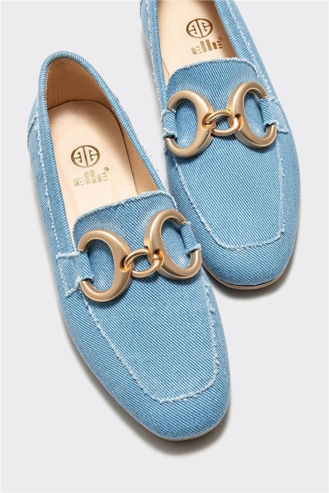 Mavi Deri Kadın Loafer