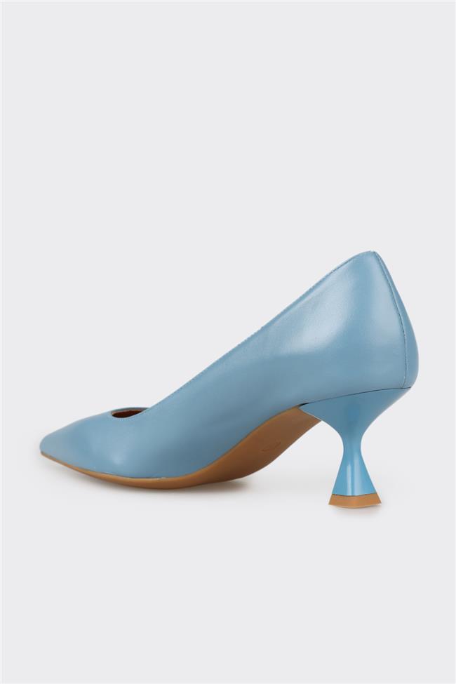 Mavi Deri Kadın Stiletto