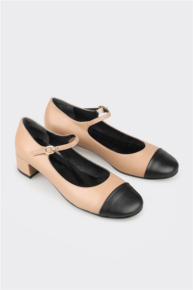 Naturel Deri Kadın Ayakkabı