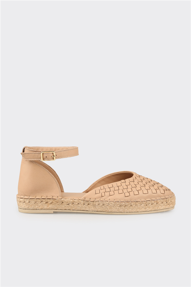 Naturel Deri Kadın Espadril