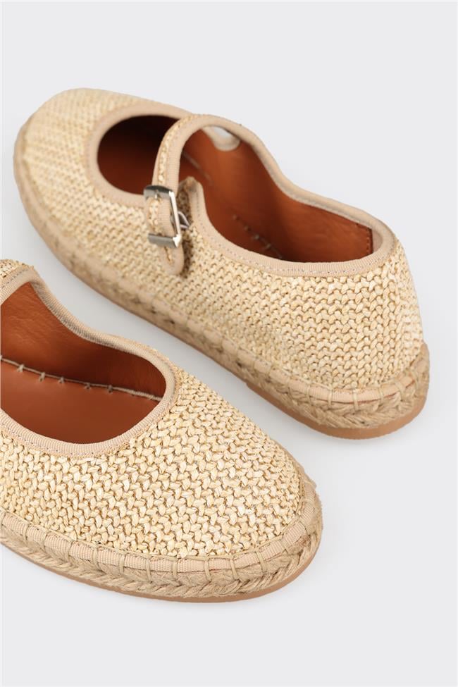 Naturel Deri Kadın Espadril