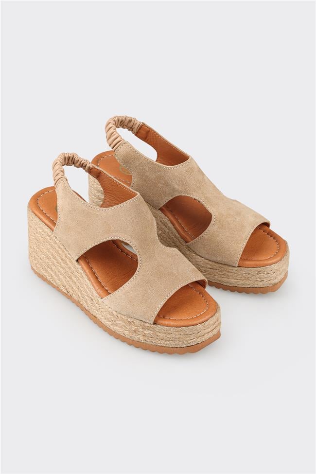 Naturel Deri Kadın Espadril