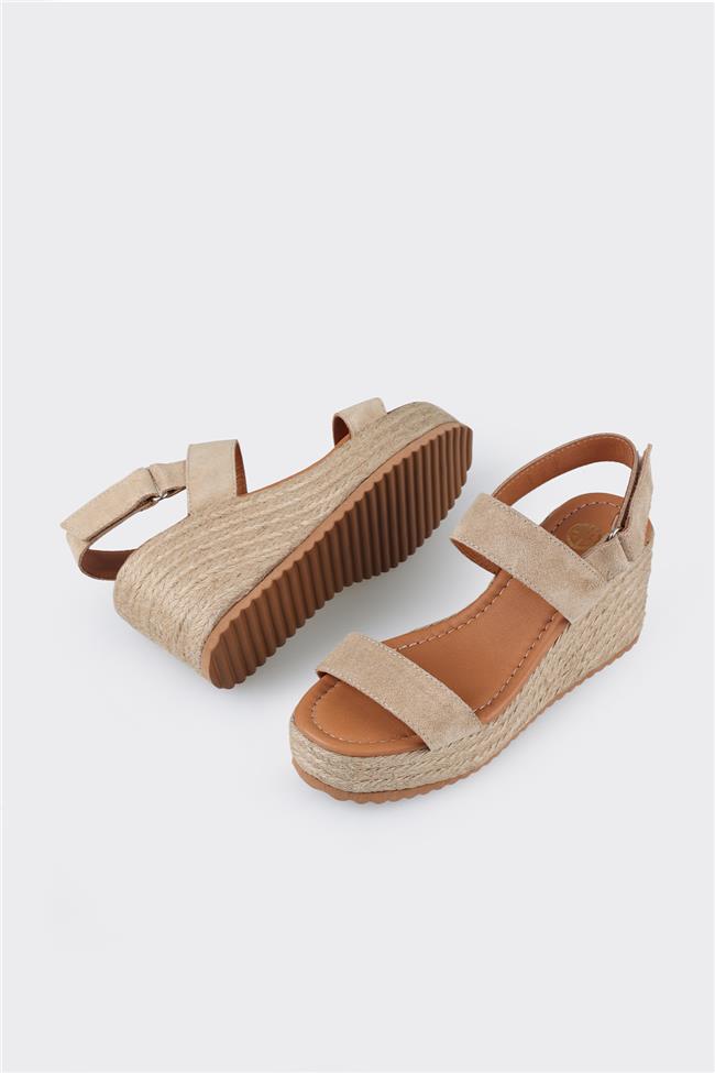 Naturel Deri Kadın Espadril