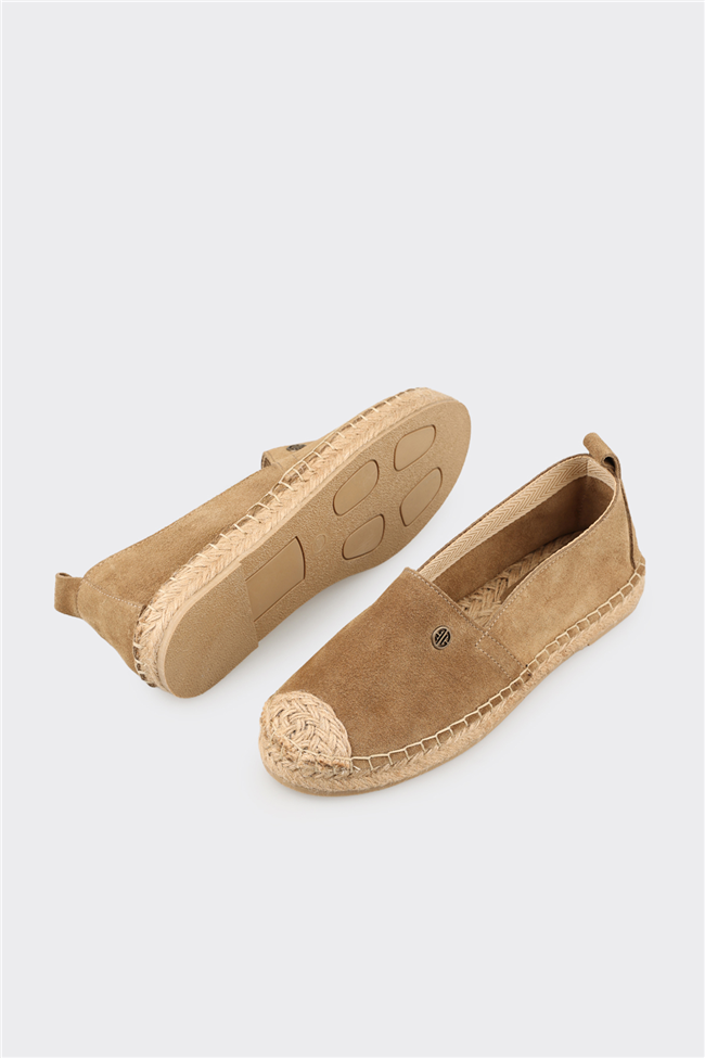 Naturel Deri Kadın Espadril