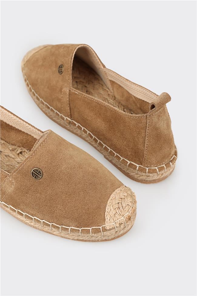 Naturel Deri Kadın Espadril