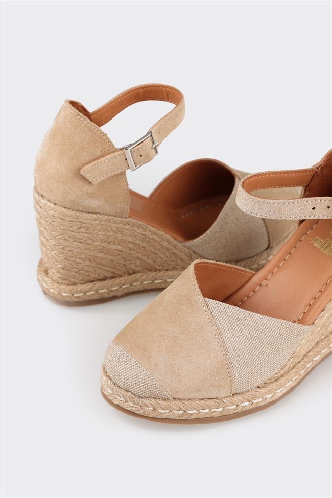 Naturel Deri Kadın Espadril