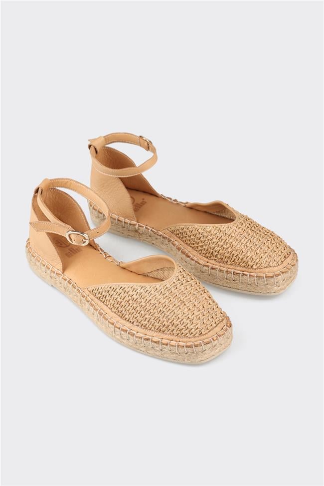 Naturel Deri Kadın Espadril