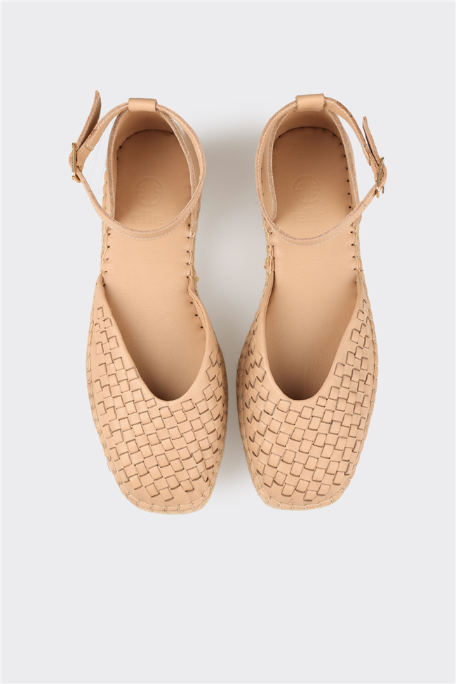 Naturel Deri Kadın Espadril