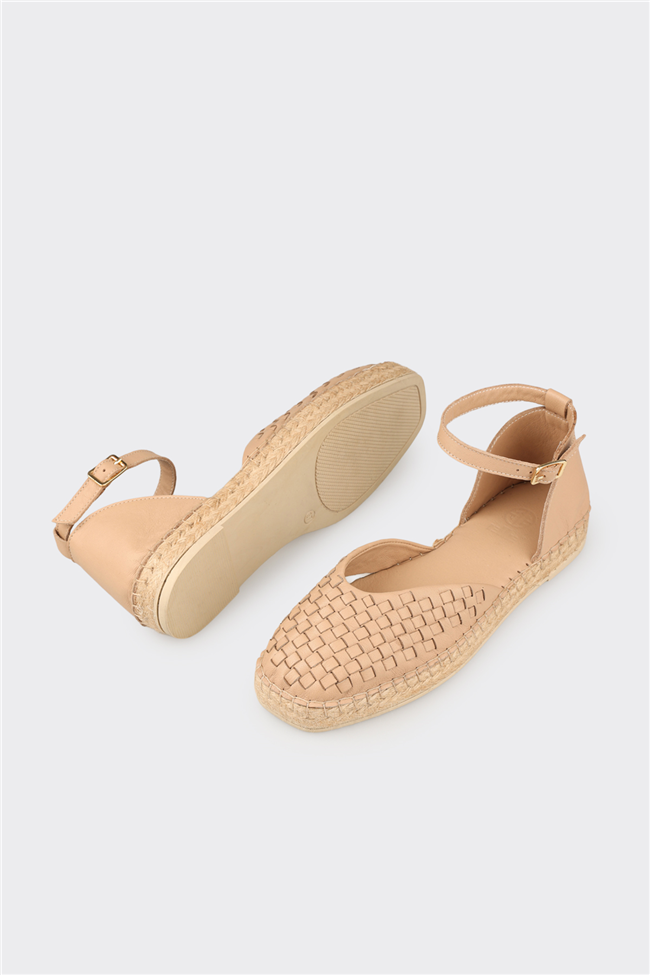 Naturel Deri Kadın Espadril