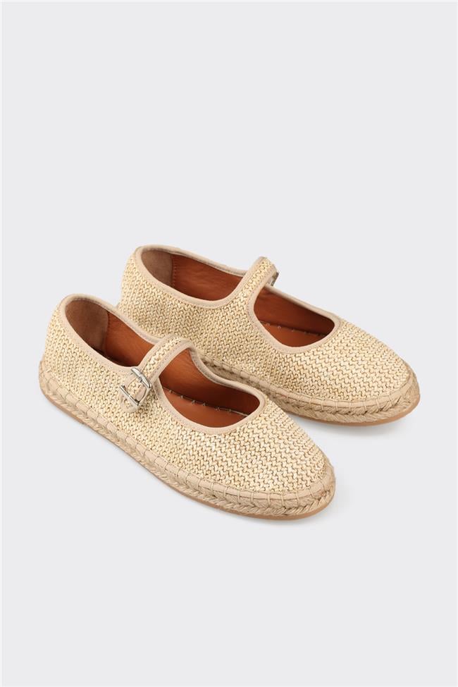 Naturel Deri Kadın Espadril