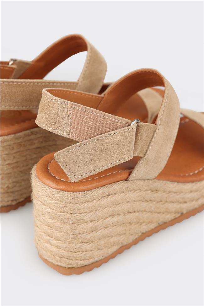 Naturel Deri Kadın Espadril