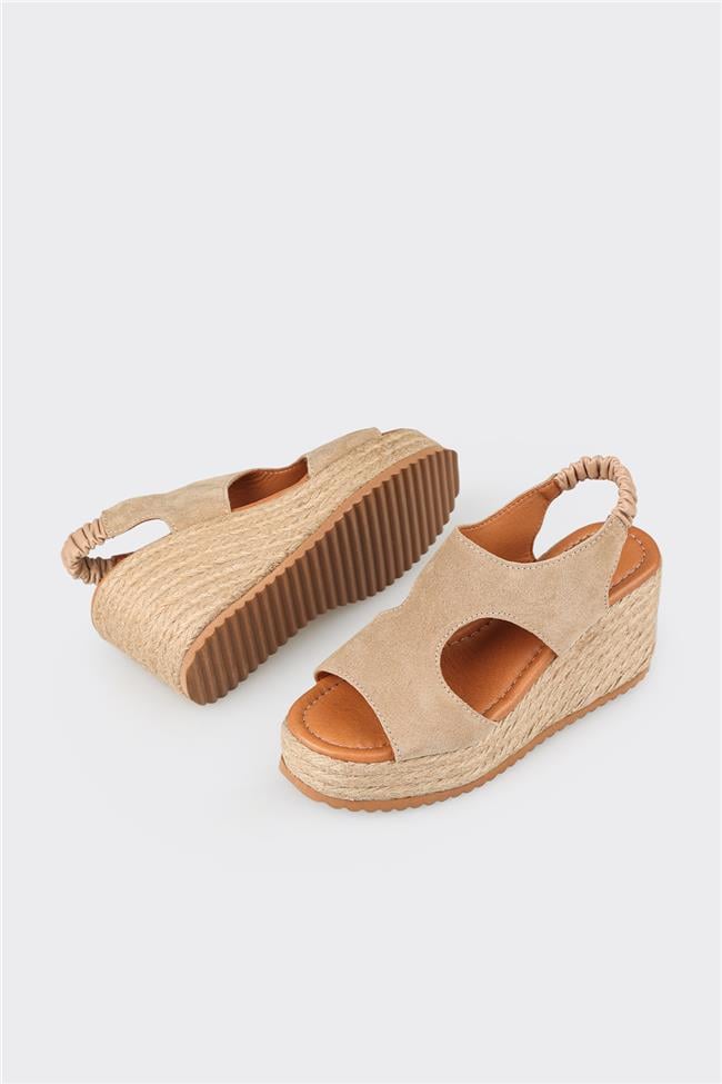 Naturel Deri Kadın Espadril