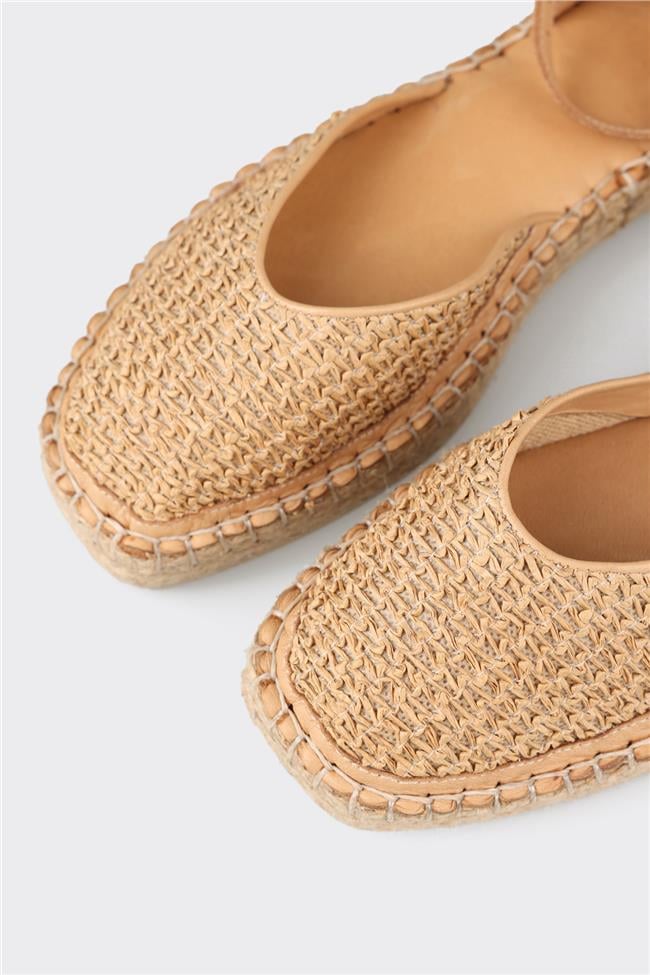 Naturel Deri Kadın Espadril