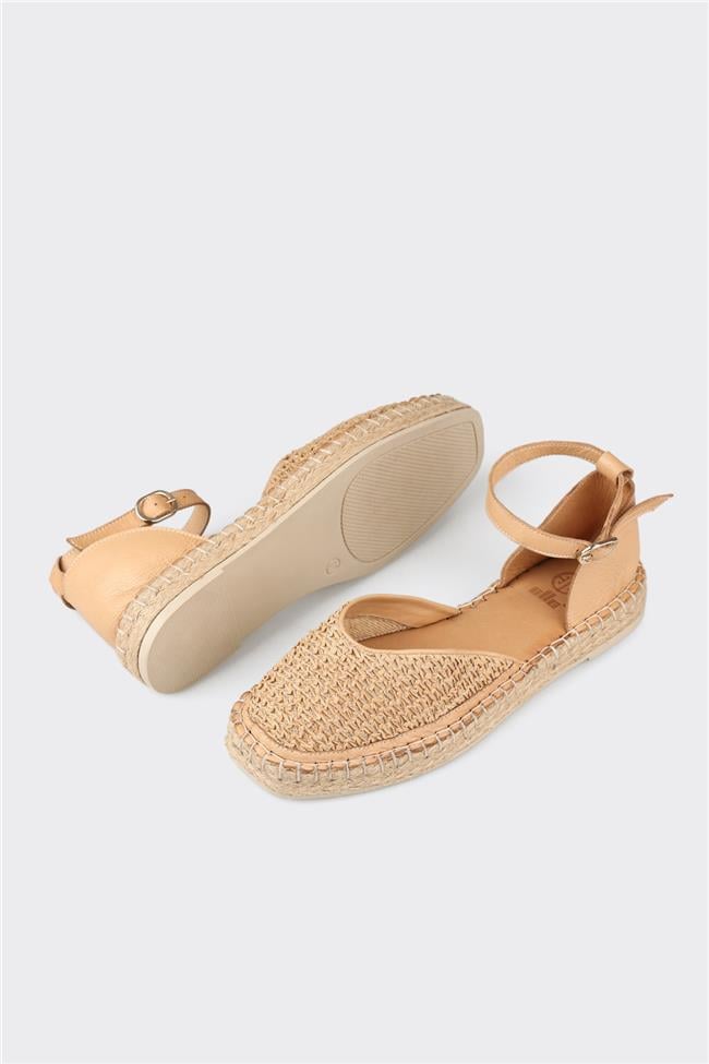 Naturel Deri Kadın Espadril
