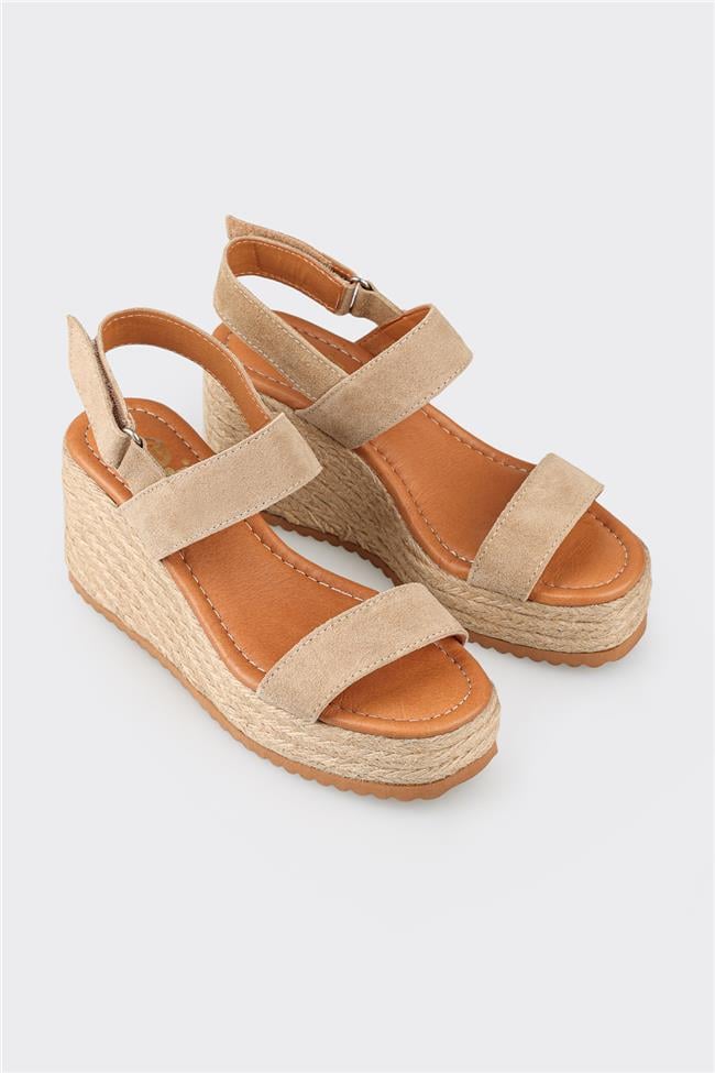 Naturel Deri Kadın Espadril