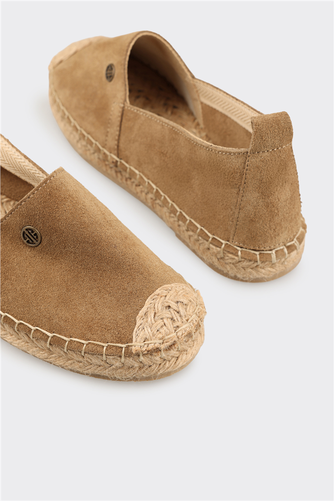 Naturel Deri Kadın Espadril