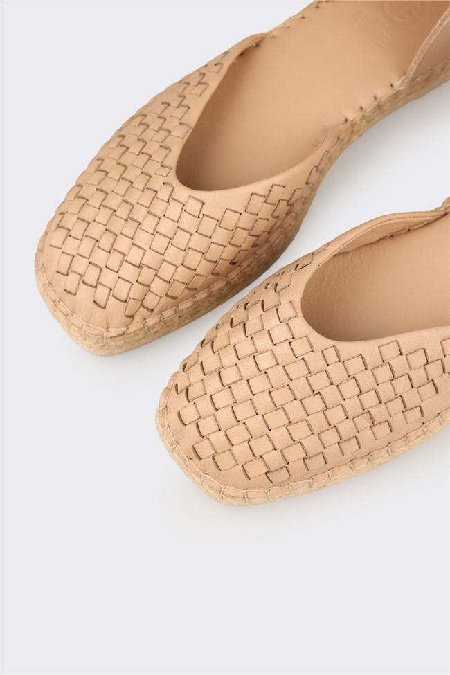 Naturel Deri Kadın Espadril