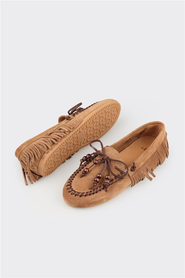 Naturel Deri Kadın Günlük Ayakkabı