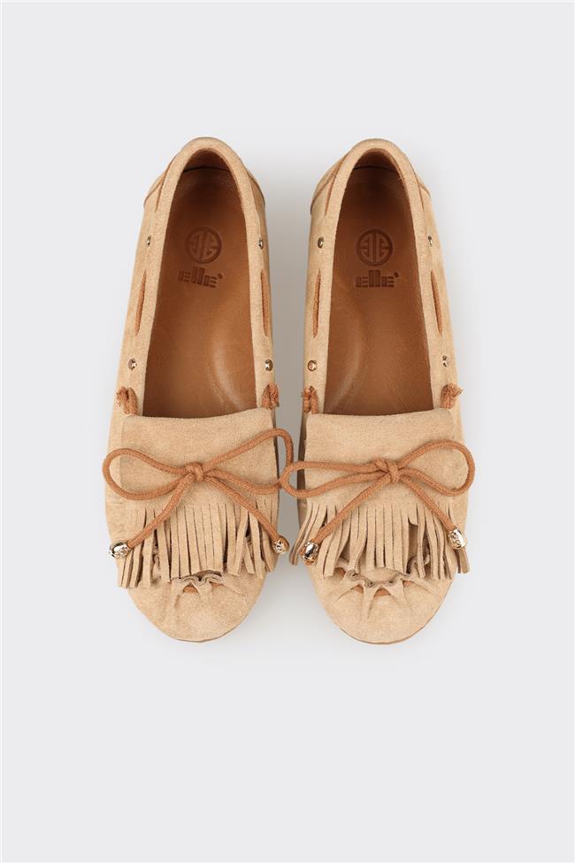 Naturel Deri Kadın Günlük Ayakkabı