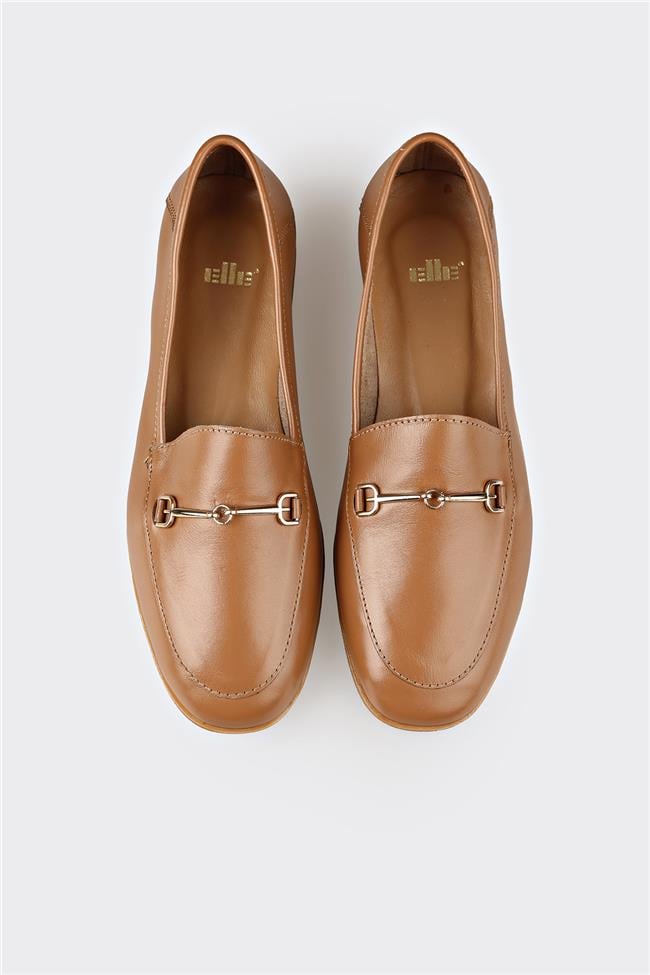 Naturel Deri Kadın Günlük Ayakkabı