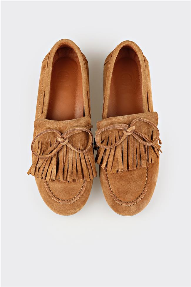 Naturel Deri Kadın Günlük Ayakkabı