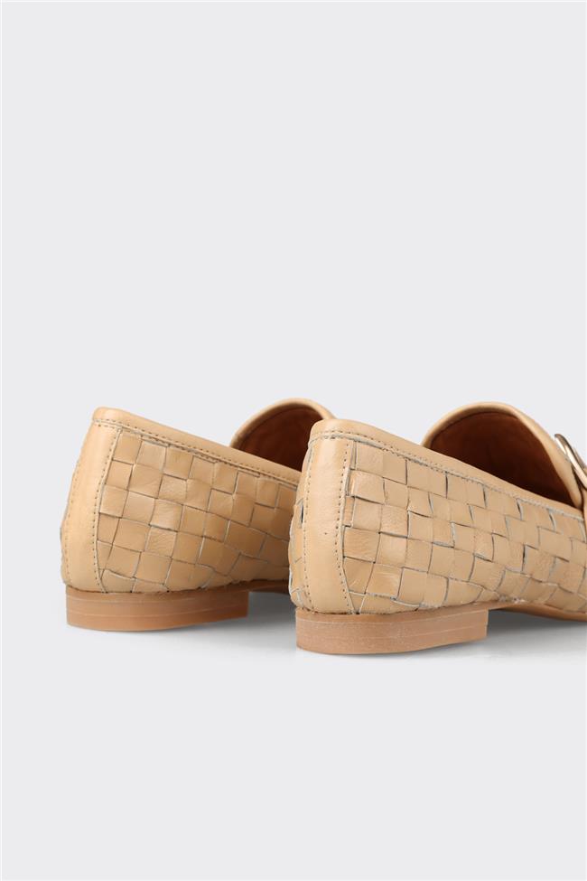 Naturel Deri Kadın Günlük Ayakkabı