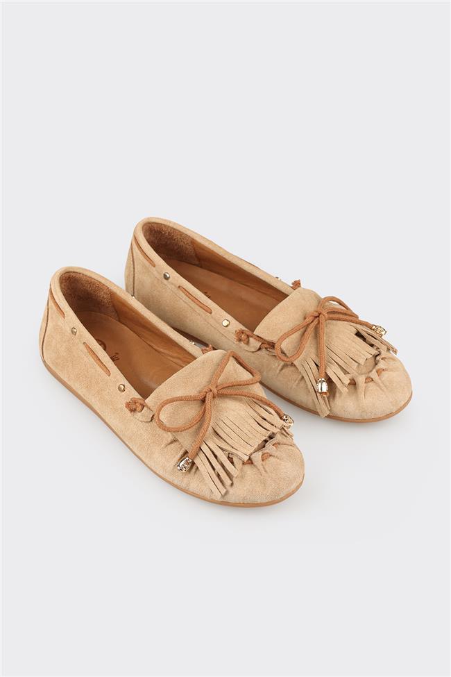 Naturel Deri Kadın Günlük Ayakkabı