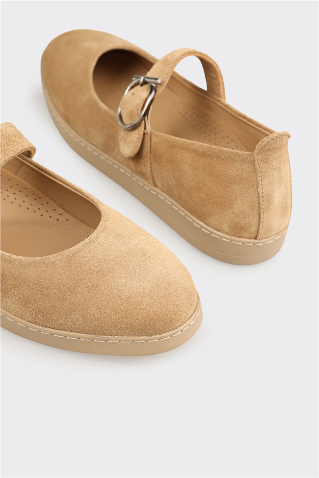 Naturel Deri Kadın Günlük Ayakkabı