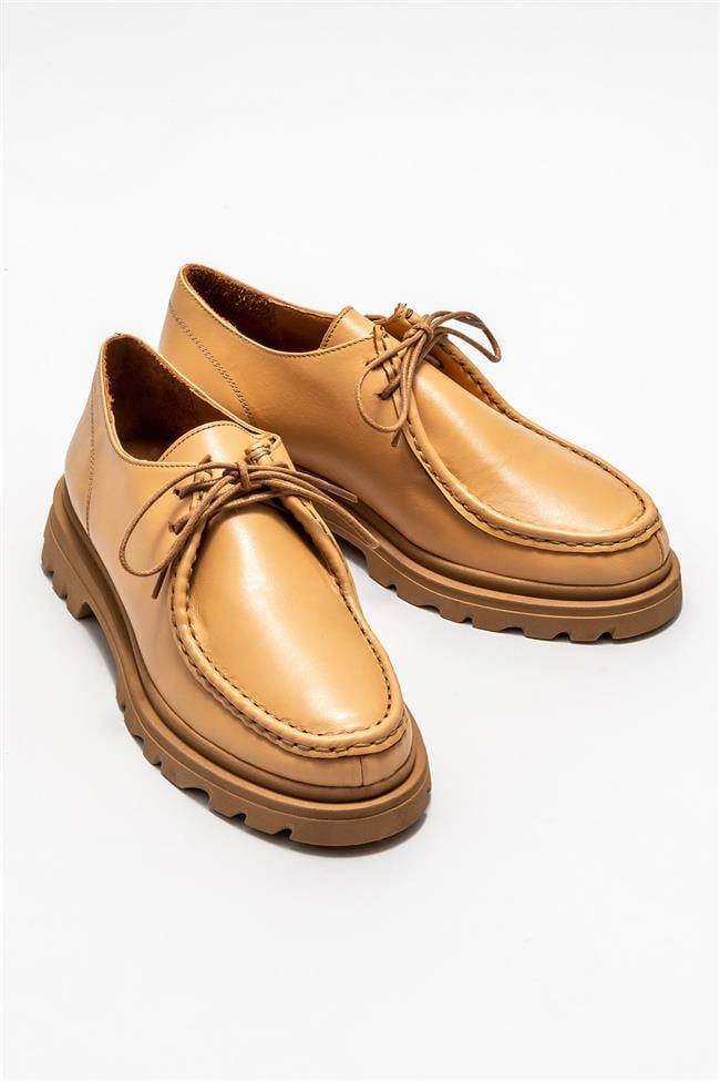 Naturel Deri Kadın Günlük Ayakkabı