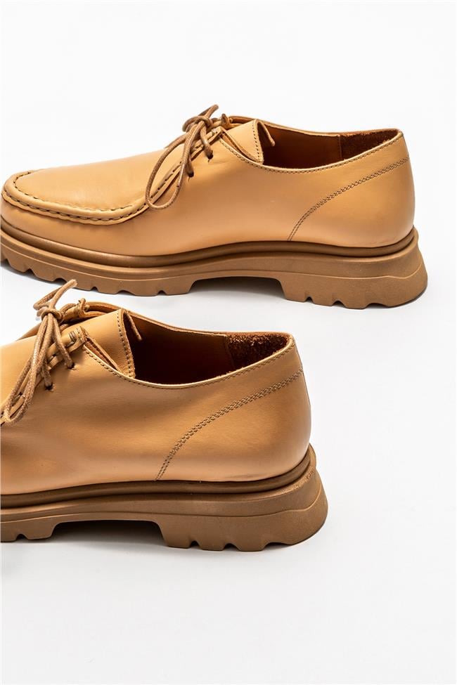 Naturel Deri Kadın Günlük Ayakkabı