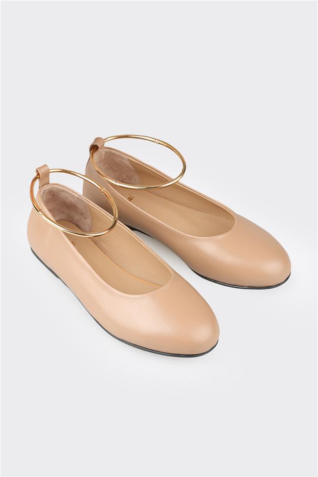 Naturel Deri Kadın Günlük Ayakkabı