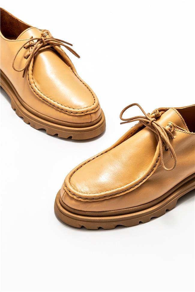 Naturel Deri Kadın Günlük Ayakkabı