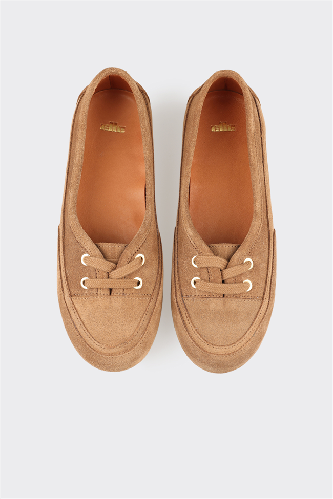 Naturel Deri Kadın Günlük Ayakkabı