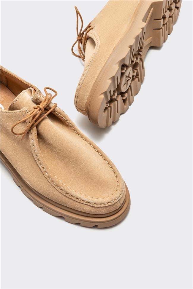 Naturel Deri Kadın Günlük Ayakkabı