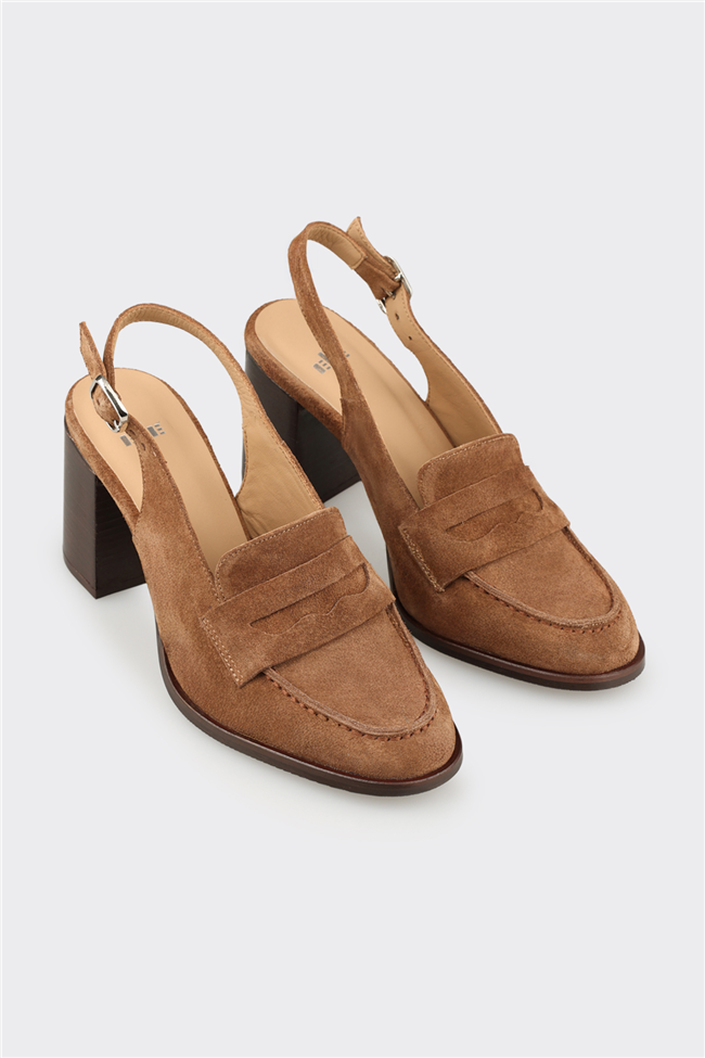 Naturel Deri Kadın Klasik Ayakkabı