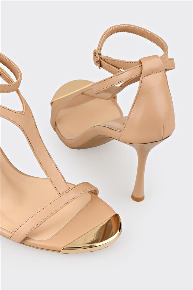 Naturel Deri Kadın Sandalet