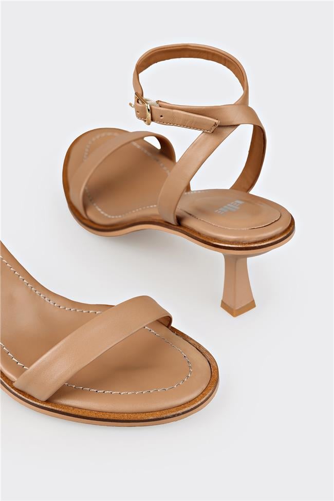 Naturel Deri Kadın Sandalet