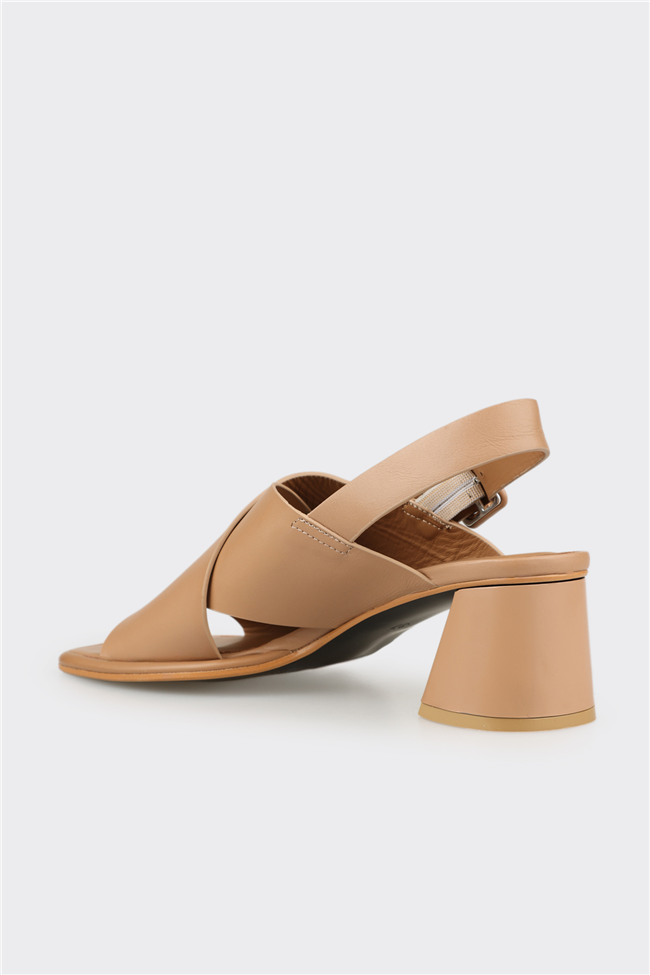 Naturel Deri Kadın Sandalet