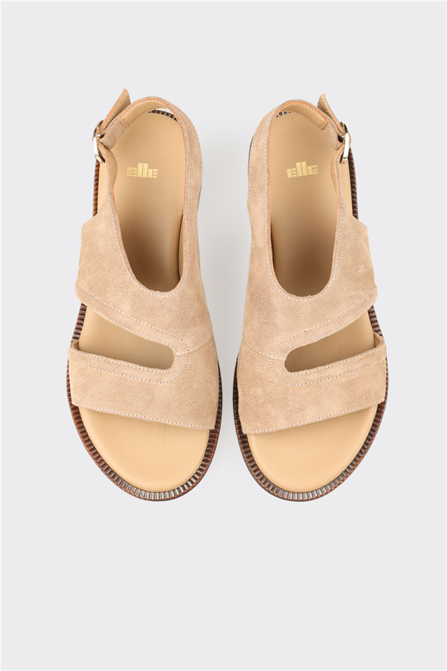 Naturel Deri Kadın Sandalet