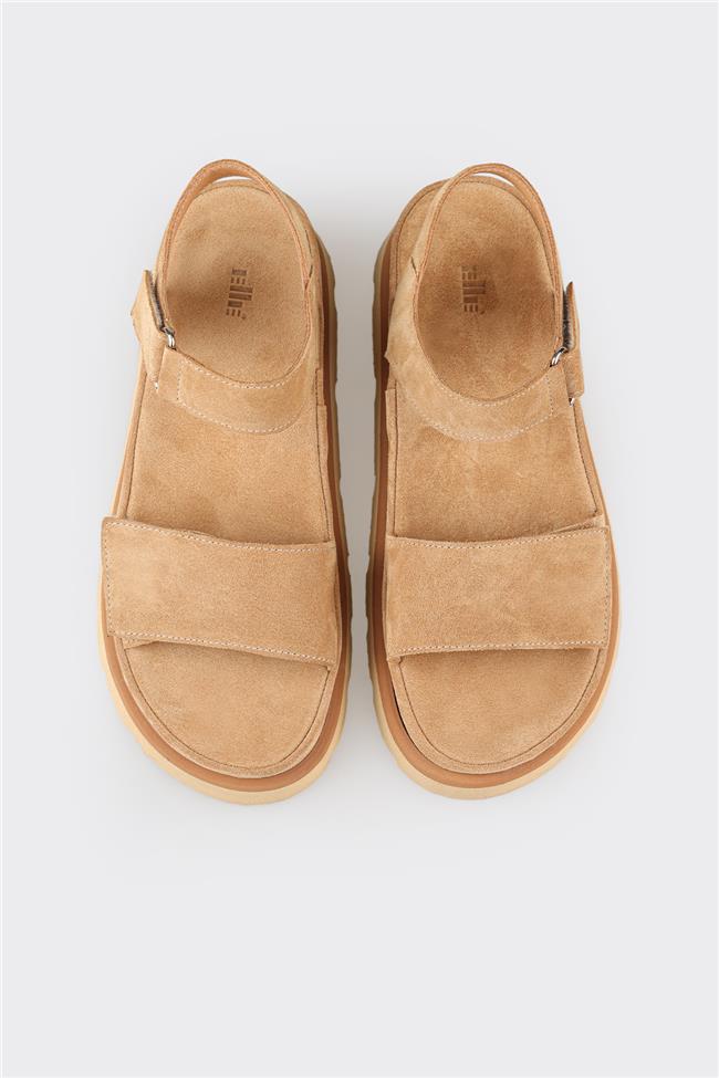 Naturel Deri Kadın Sandalet