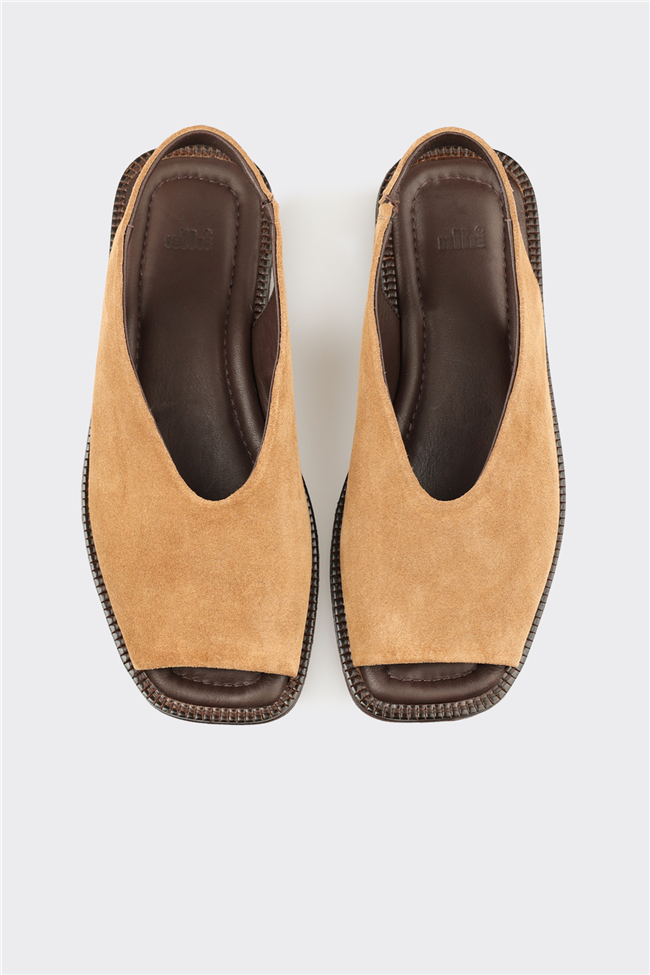 Naturel Deri Kadın Sandalet