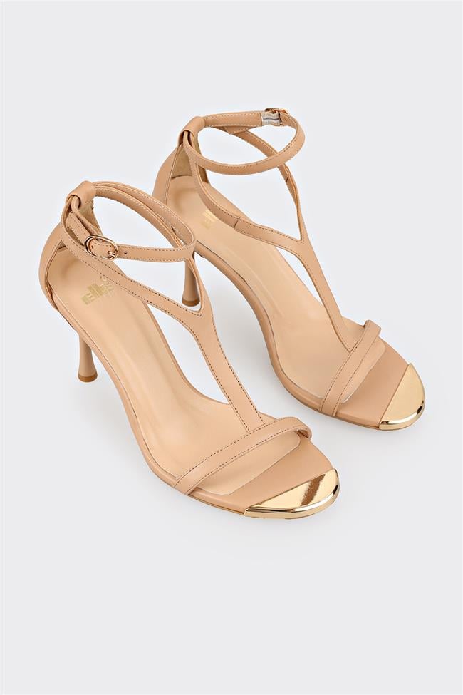 Naturel Deri Kadın Sandalet