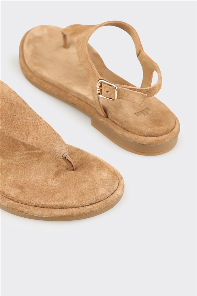 Naturel Deri Kadın Sandalet