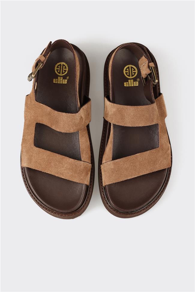 Naturel Deri Kadın Sandalet