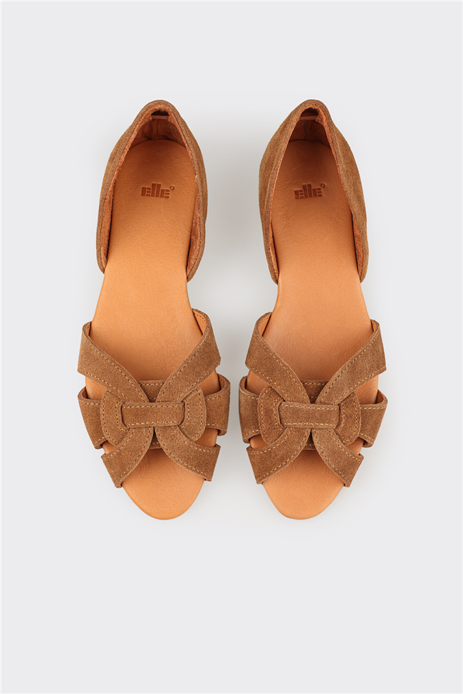 Naturel Deri Kadın Sandalet