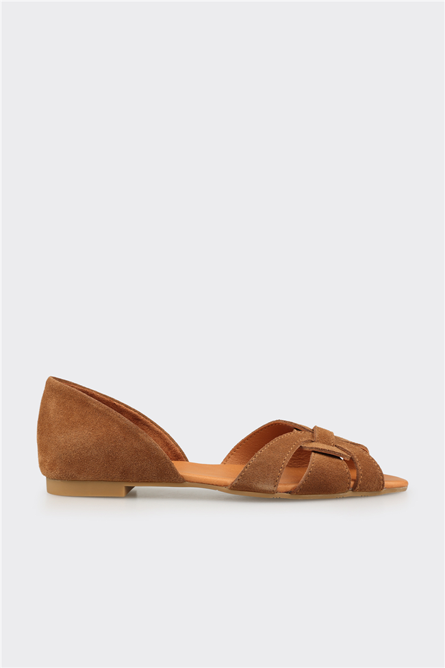 Naturel Deri Kadın Sandalet