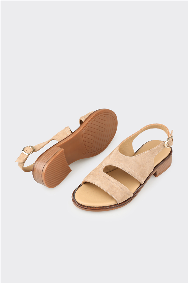 Naturel Deri Kadın Sandalet