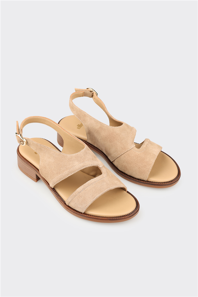 Naturel Deri Kadın Sandalet