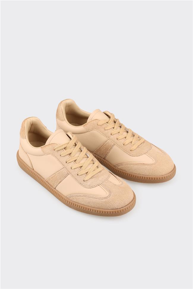 Naturel Deri Kadın Spor Ayakkabı